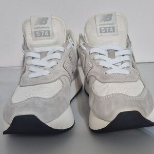 New Balance 574 White and Gray Sneakers